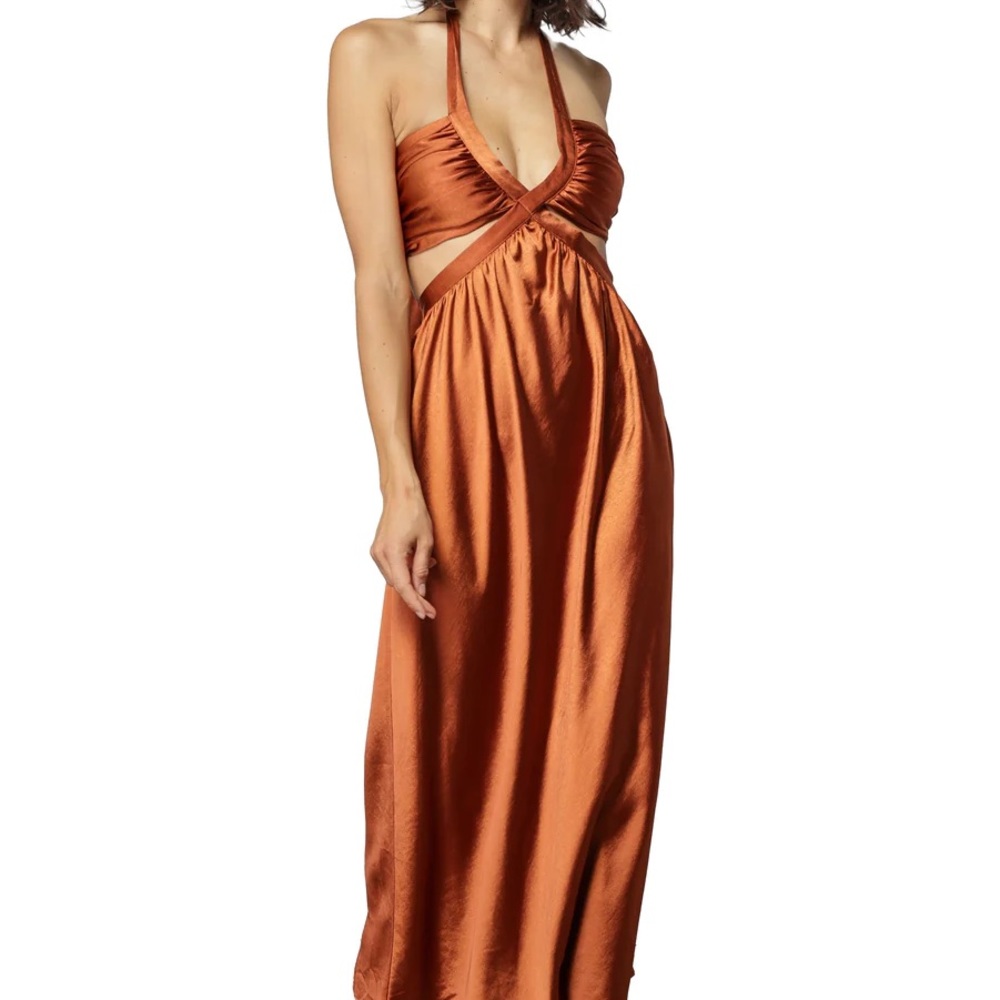 Line & Dot Emma Cut Out MIDI Dress Size M